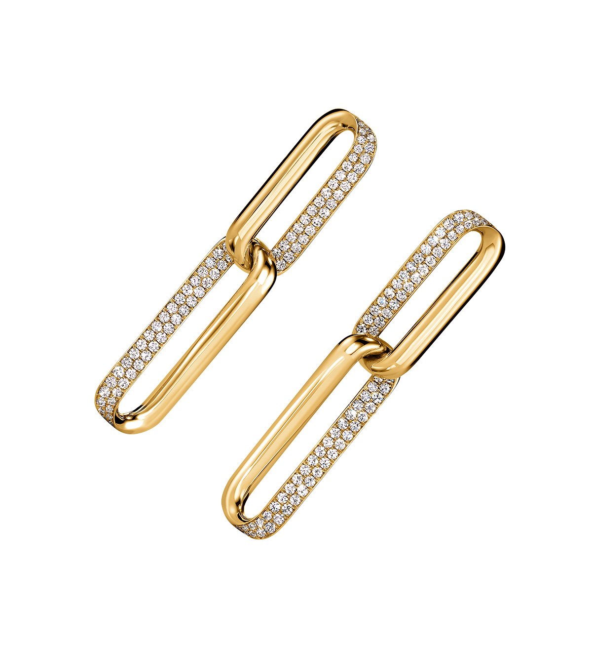Hearts On Fire inside out diamond link earrings Hearts On Fire inside out diamond link earrings