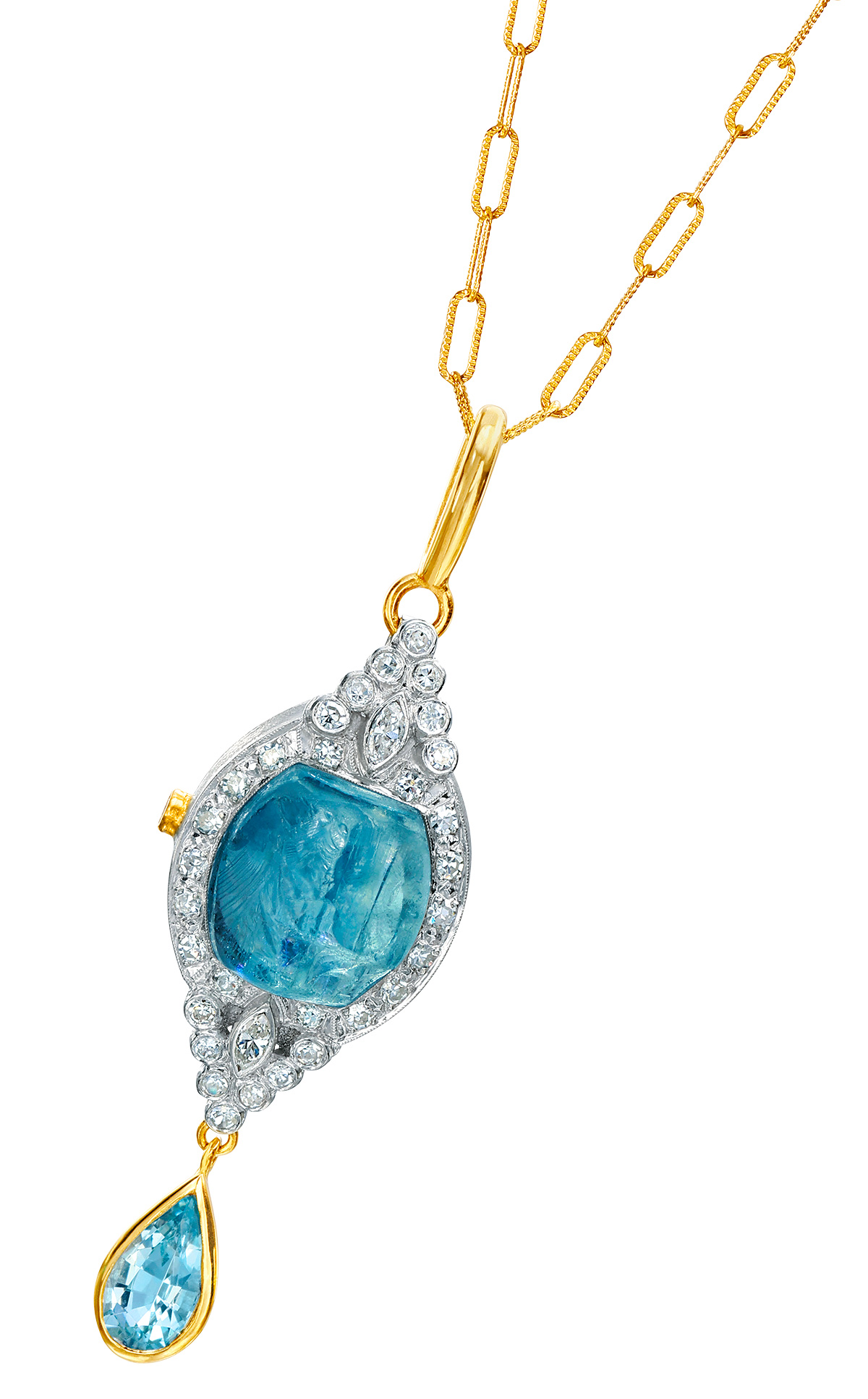 Just Jules rough aquamarine Timeless pendant Just Jules rough aquamarine Timeless pendant
