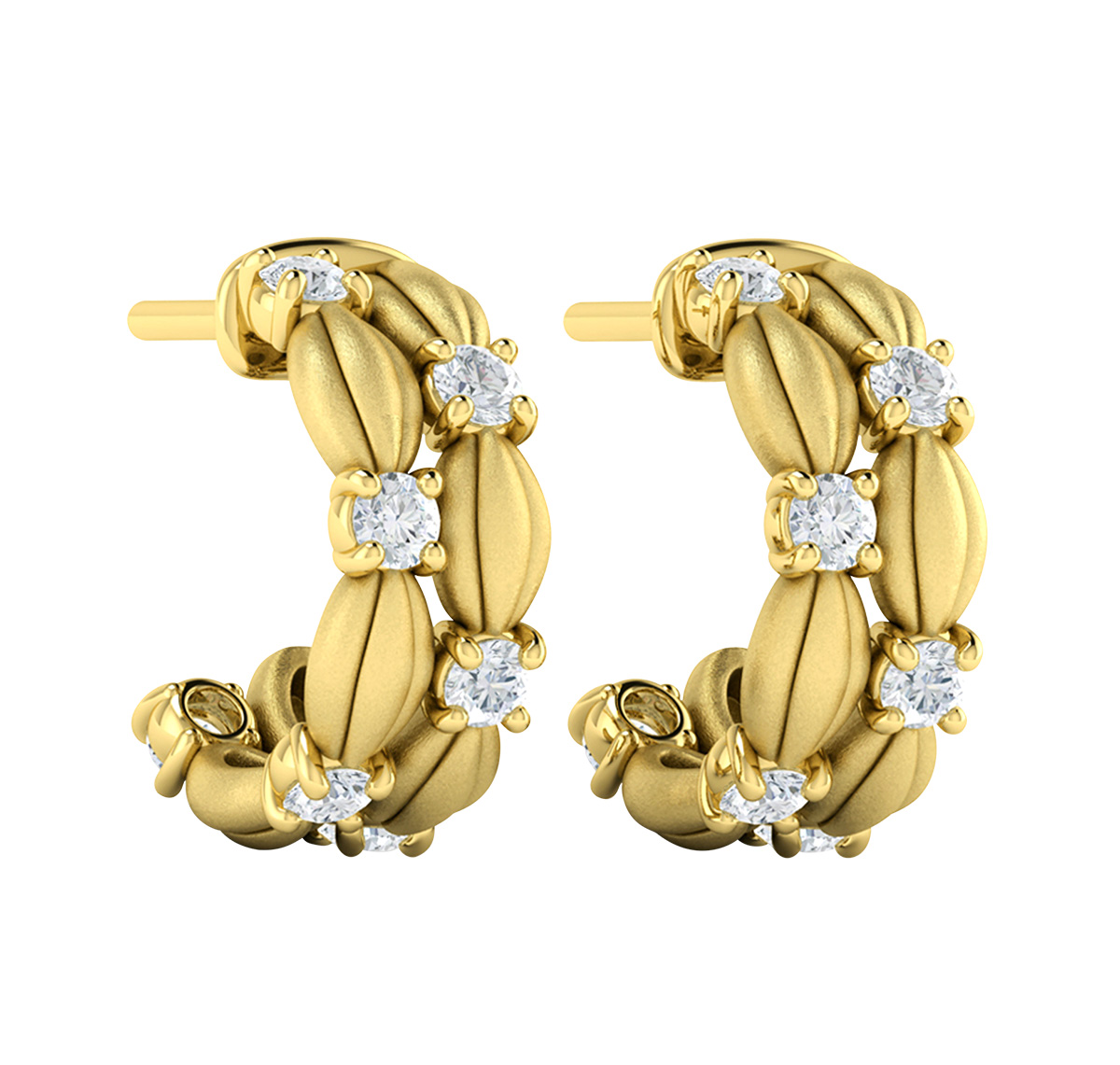 Vlora aurelia yellow gold diamond earrings Vlora aurelia yellow gold diamond earrings