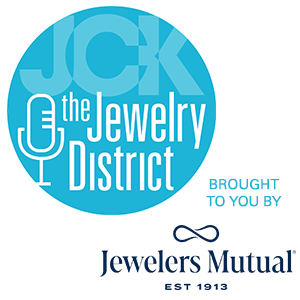The Jewelry District podcast and Jewelers Mutual logos