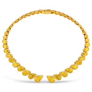 2025 JCA grand prize winning Norman Silverman yellow diamond necklace