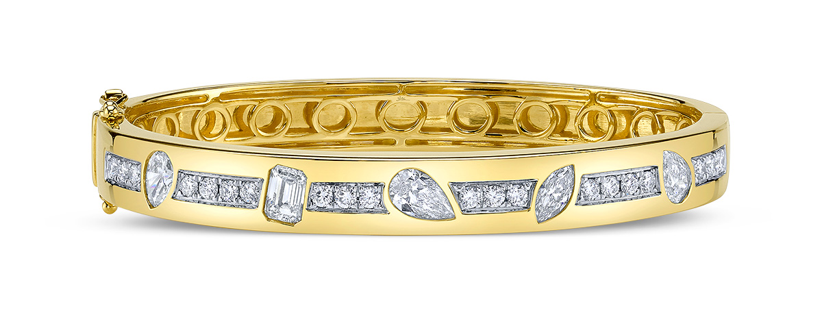 Best Bracelet Shy multi shape diamond Bailey bangle