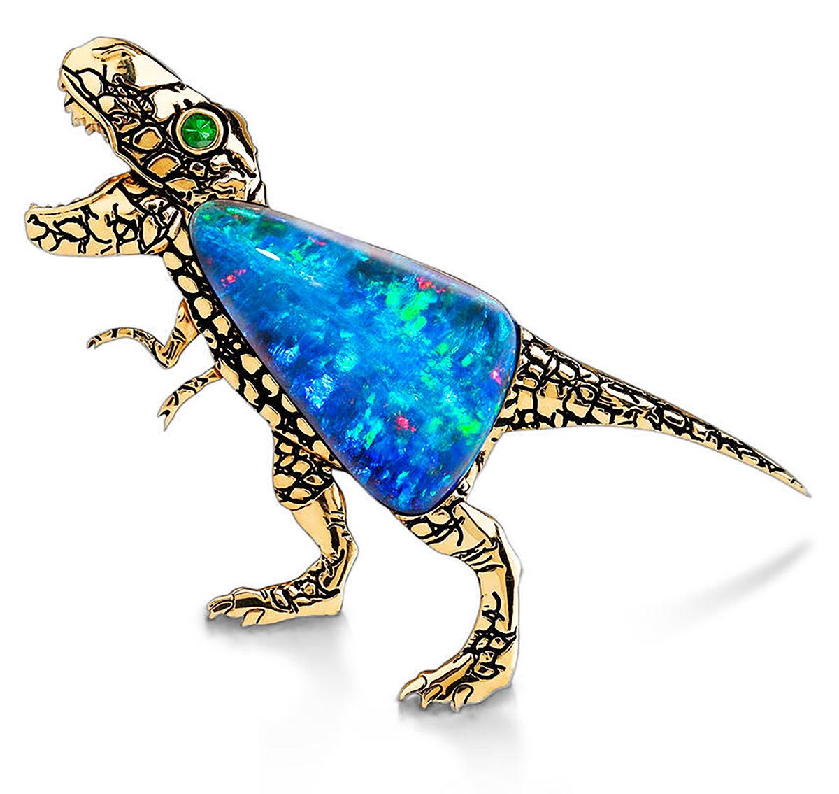 Mens Jewelry Parle t rex australian opal brooch