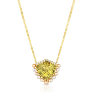 Baggins pearl lemon quartz necklace