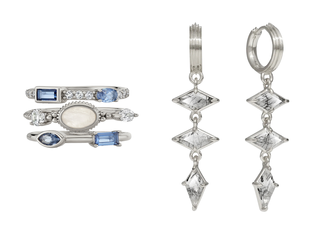 Awe Inspired silver ring and earrings Awe Inspired silver ring and earrings