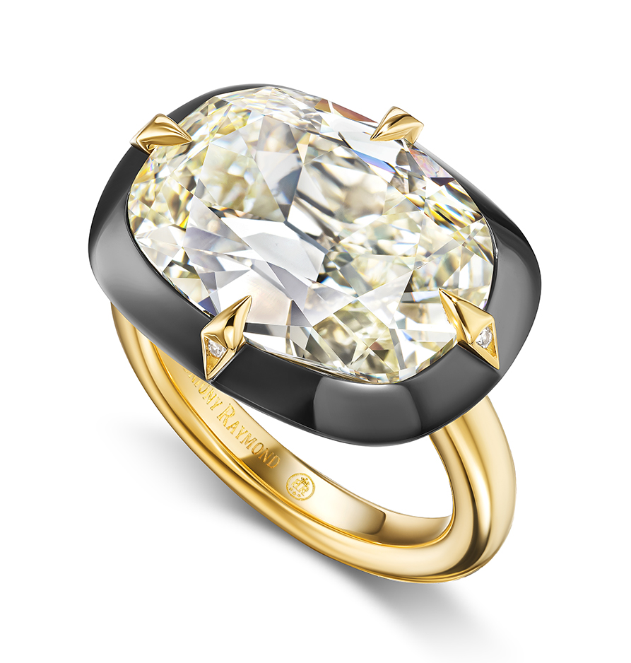 Briony Raymond cushion cut diamond ring