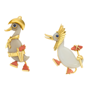cartier duck brooches