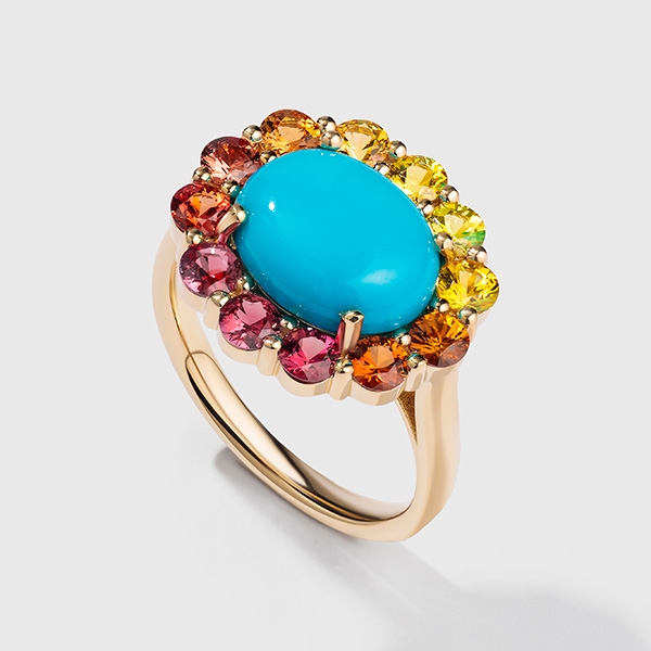 Chafe Turquoise Sunset Ring