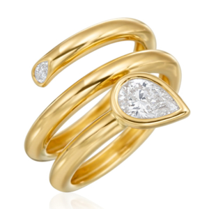 Gumuchian triple bypass diamond ring