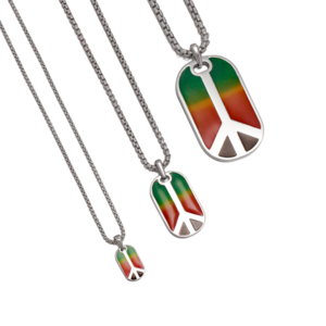 Santana Now epoxy peace necklace