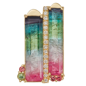 CASE Awards winner, a watermelon tourmaline brooch by Susan Eisen