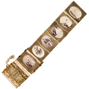 Tom Thumb and Lavinia Warren Victorian wedding locket